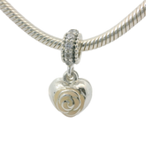 Genuine PANDORA 791528EN40 Mother & Friend Flower Dangle Charm Only