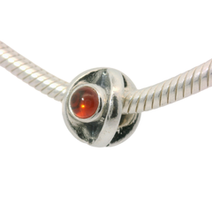 Genuine PANDORA 790127GR Sterling Silver Red Garnet Eye Charm Bead Only