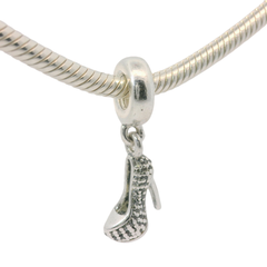 Genuine PANDORA 791536CZ Sterling Silver Pavé Stiletto Shoe Dangle Charm Only