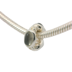 Genuine PANDORA 790564MSG Silver Triple Grey Moonstone Charm Spacer Only