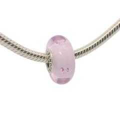 Genuine PANDORA 791632PCZ Sterling Silver & Murano Pink CZ Hearts Charm Only