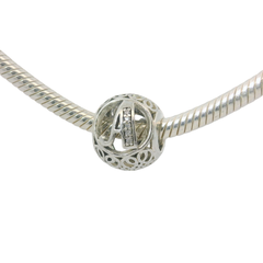 Genuine PANDORA 791850CZ Vintage A Sterling Silver Letter Charm Only