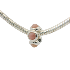 Genuine PANDORA 790538POP Silver & Pink Opal Cabochon Teardrop Spacer Bead Charm Only
