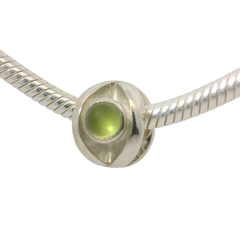 Genuine PANDORA 790127PE Silver Green Peridot Eye Charm Only