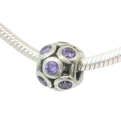 Genuine PANDORA 791153ACZ Sterling Silver Purple Whimsical Lights Only