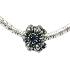 Genuine PANDORA 790580SA Birthday Bloom September Sapphire Bead Charm Only