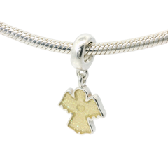 Genuine PANDORA 791238EN51 Snow Angel White Enamel Dangle Charm Only