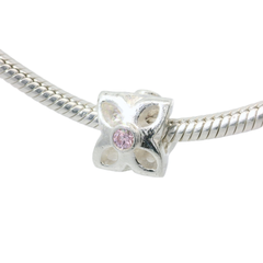 Genuine PANDORA 790260PCZ Pink Sweet Pea Openwork Flower Charm Only