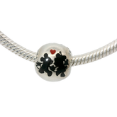 Genuine PANDORA 791700ENMX Disney Mickey & Minnie Forever Silver ENAMEL Charm Only