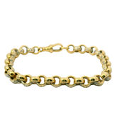 7.5" Pre-owned 9CT Stone Set Belcher Bracelet (18g)