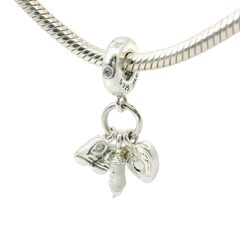 Genuine PANDORA 798106CZ Baby Bottle & Shoes Dangle Charm