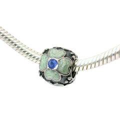 Genuine PANDORA 790433EB Daisy Flower with Blue Enamel Charm Only