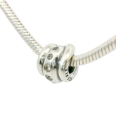 Genuine PANDORA 790328CCZ Silver and Champagne Zirconia Swirl Charm Only