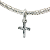 Genuine PANDORA 791310CZ Christianity Sparkling Cross Dangle Charm Only