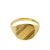 9CT Pre-owned Signet Ring (Size V)