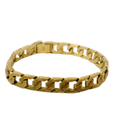 9CT Pre-owned Flat Curb Bracelet (30.4g)