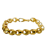 7" New 9CT Acorn Bracelet (17.8g)