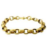 9" Pre-owned 9CT Oval Belcher Bracelet (20.7g)