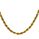 20" Pre-owned 9CT Solid Rope Chain Necklace (9.7g)