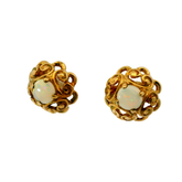 9CT Pre-owned Opal Stud Earrings (2.4g)