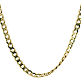 18" Pre-owned 9CT Flat Curb Chain Necklace (11.2g)