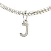 Genuine PANDORA 791322CZ Sparkling Letter J Pendant Charm Only