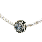 Genuine PANDORA 791760NBLMX Blue Crystallised Snowflake Charm Only