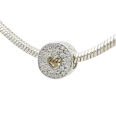 Genuine PANDORA 791977CZ Pavé & Heart Anniversary Charm Only