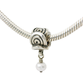 Genuine PANDORA 790281GP Oxy Swirl with Grey Pearl Charm Only