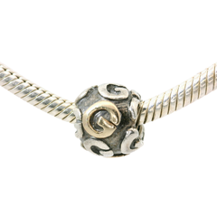 PANDORA 790298G Two Tone Letter ‘G’ 925ALE & 14 CT Gold Charm Only