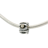 Genuine PANDORA 790352D Silver & 14ct Gold Diamond 'Kisses & Hugs XOX’ Charm Only