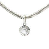 Genuine PANDORA 396217CZ Silver Radiant Logo Pendant Only