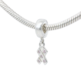 Genuine PANDORA 790314PCZ Pink CZ Breast Cancer Awareness Ribbon Charm Only