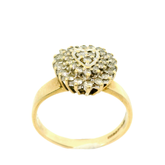 9CT Pre-owned Stone Set Ring (Size O)