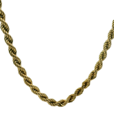 18" Pre-owned 9CT Yellow Gold Rope Chain (15.6g)