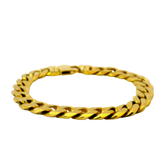 8.5" Pre-owned 9CT Flat Curb Bracelet (49.5g)