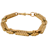 7.5" Pre-owned 9CT Stars & Bars Rose Gold Bracelet (17.6g)