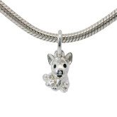 Genuine PANDORA 798010EN16 Bull Terrier Puppy Dog Dangle Charm Only