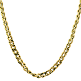 22" Pre-owned 9CT Flat Curb Chain Necklace (13.5g)