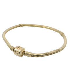 Genuine PANDORA 550702-19 Moments 14K Gold Snake Chain Bracelet 19cm