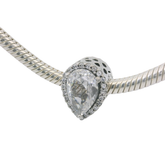Genuine PANDORA 796245CZ Radiant Clear CZ Teardrop Charm Only
