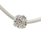 Genuine PANDORA 798772C02 Openwork Purple Daisy Charm Only