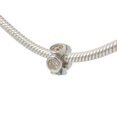 Genuine PANDORA 790226CCZ Silver & Champagne Zirconia Spacer Charm Only