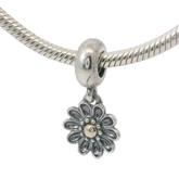 Genuine PANDORA 791210 Gerbera 2-Tone 14ct Gold and Silver Pendant Charm Only
