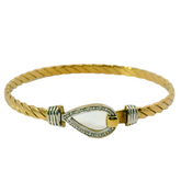 8" Pre-owned 9CT Hook & Loop Bangle (17.5g)