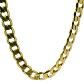 22" Pre-owned 9CT Flat Curb Chain Necklace (61.1g)