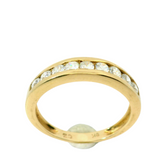 9CT Pre-owned CZ Stone Set Eternity Ring (Size P)