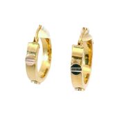 Pre-owned 9CT Screw Style Hoop Earrings (2.48g)