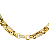 20" Pre-owned 9CT Stone Set Gypsy Link Necklace (88.55g)