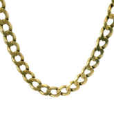 24” Pre-owned 9CT Flat Curb Chain Necklace (55.26g)